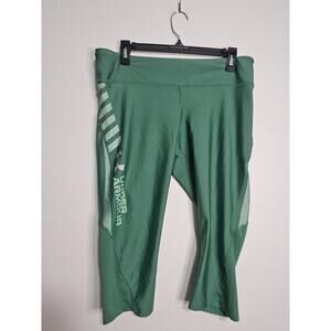 Under Armour HeatGear Compression Capri Leggings Women’s SZ XL Green